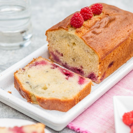 Raspberry Yogurt Loaf Cake