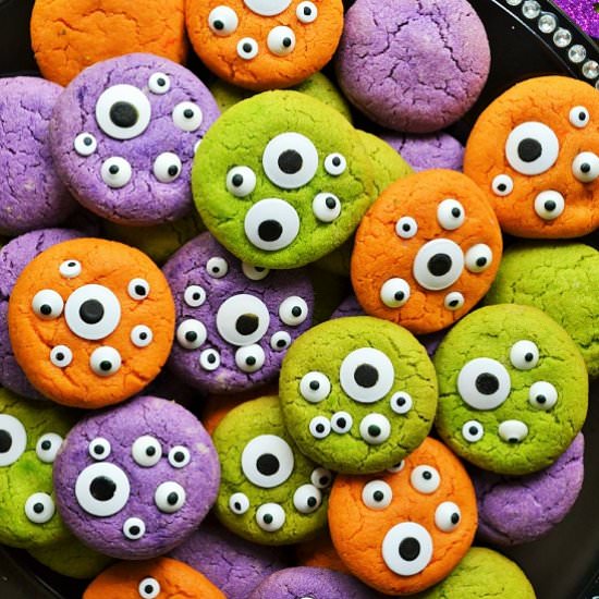 Halloween Monster Eye Cookies