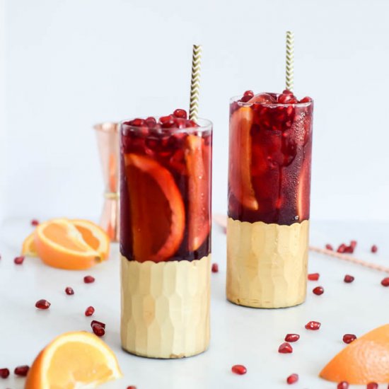 Citrus Pomegranate Kombucha Punch