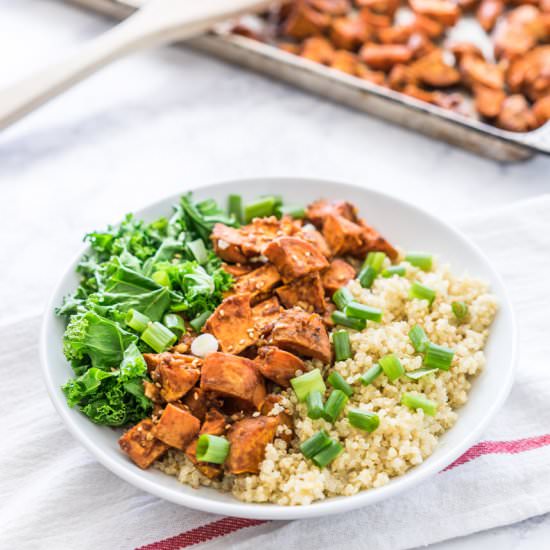 Peanut-Glazed Sweet Potato Bowl