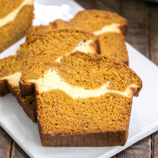 Cream Cheese Filled Pumpkin Bread