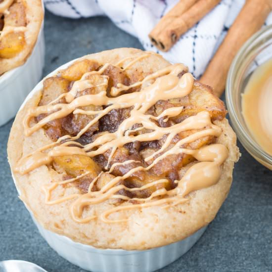 Apple Peanut Butter Microwave Cake