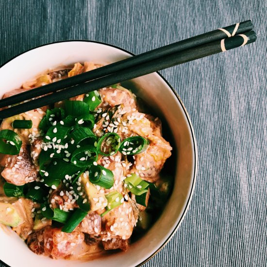 Spicy Kimchi Ahi Poke