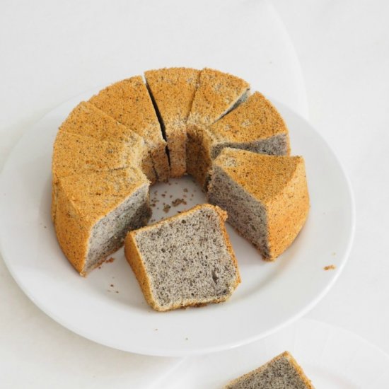 Black Sesame Seeds Chiffon Cake