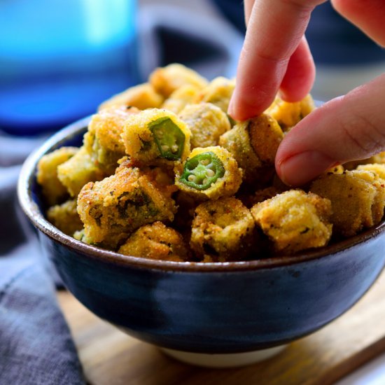 Vegan Fried Okra