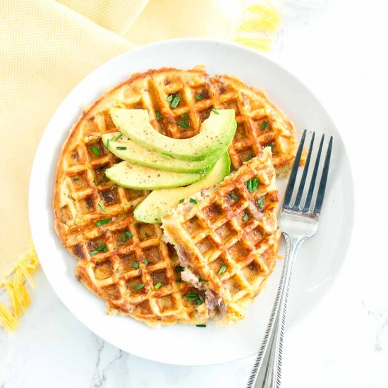 Sausage and Potato Waffles