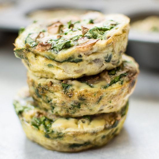 Spinach and Mushroom Egg Muffins