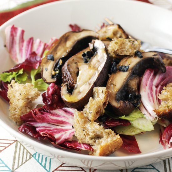 Portobello Salad with Black Garlic