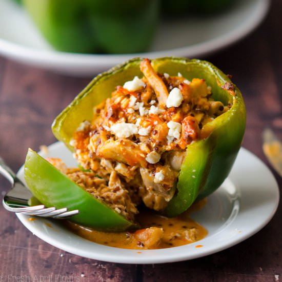 Buffalo Chicken Stuffed Peppers