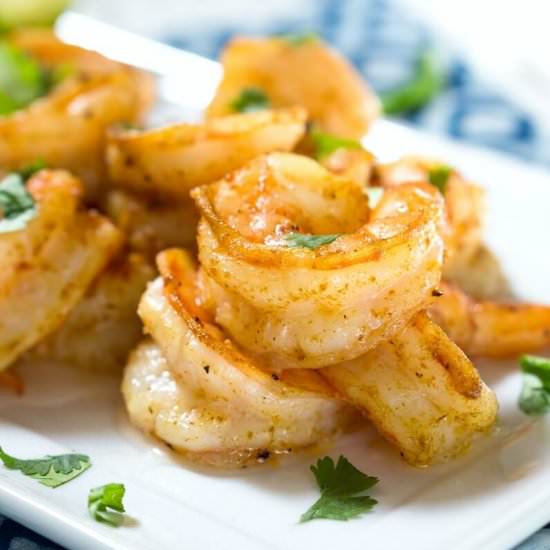 Easy Healthy Cilantro Lime Shrimp