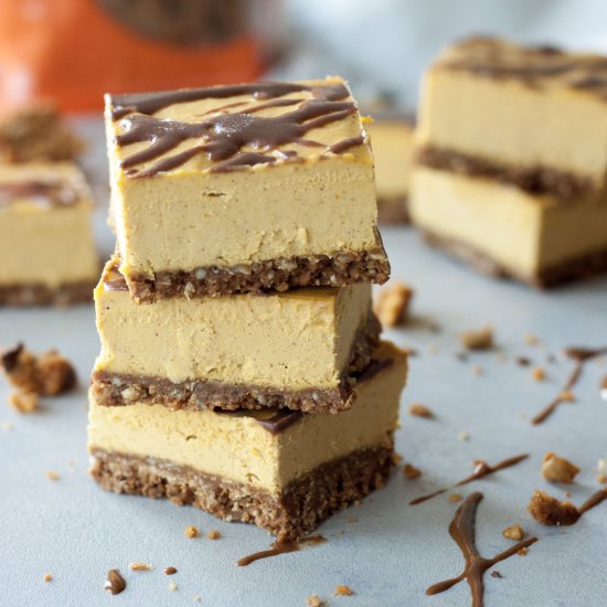 Salted PB Chocolate Pumpkin Bars