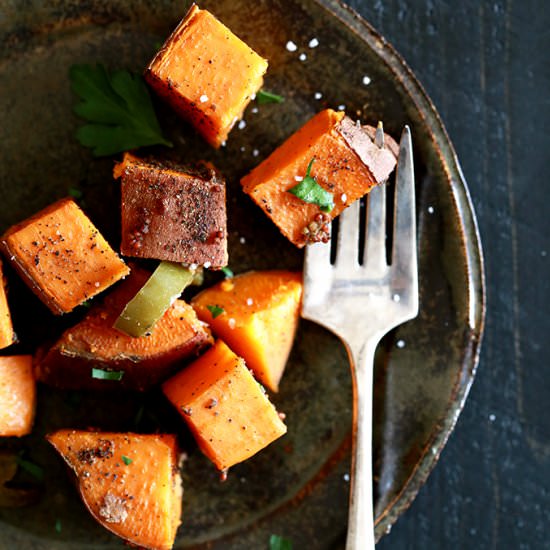 Spicy Molasses Sweet Potatoes