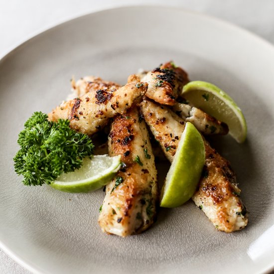 Lime and Garlic Gurnard Fillets