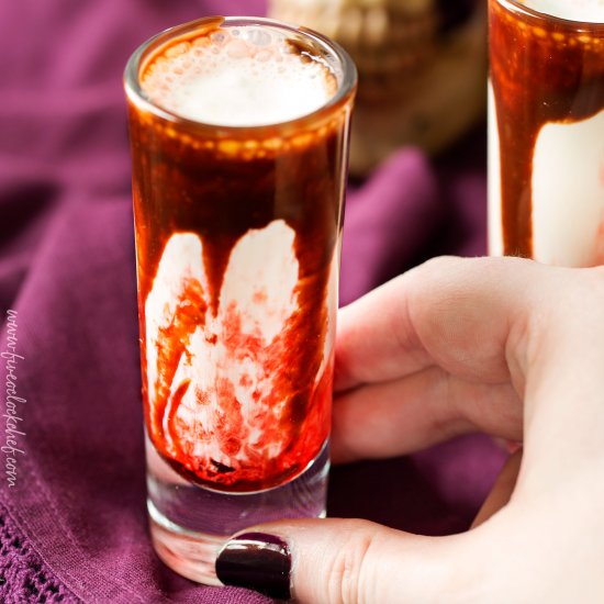 Bloody Milkshake Halloween Shots