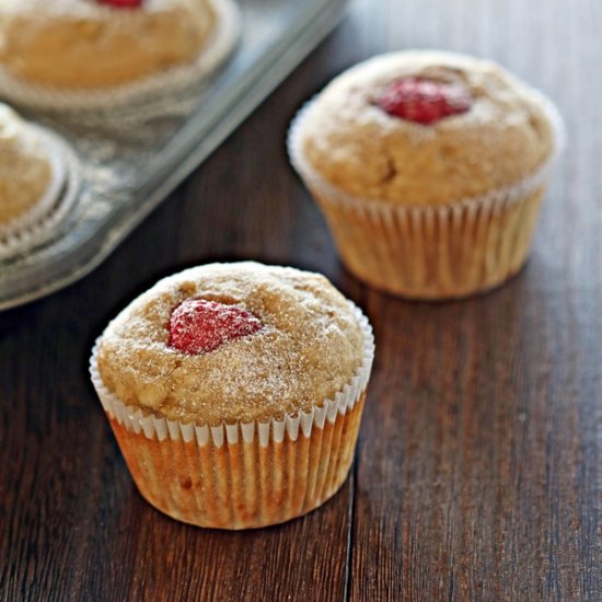 Coconut and Raspberry Banana Muffin