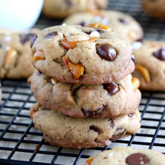 Salted Pretzel Chocolate Chip Cooki