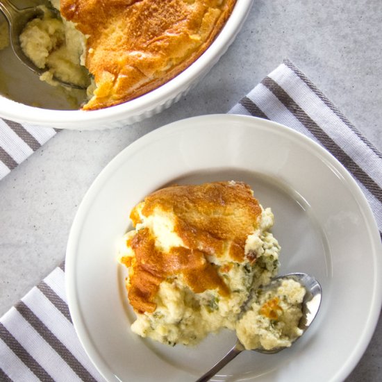 Broccoli Cheddar Souffle