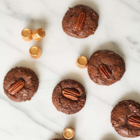 Chocolate Turtle Cookies