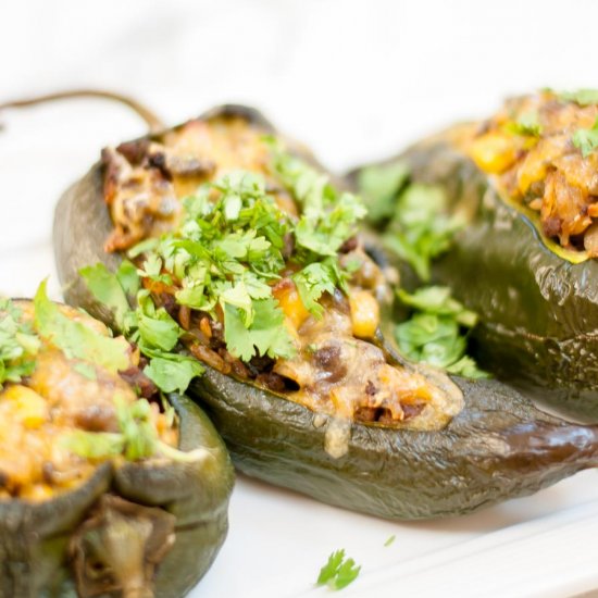 Southwest Stuffed Poblano Peppers