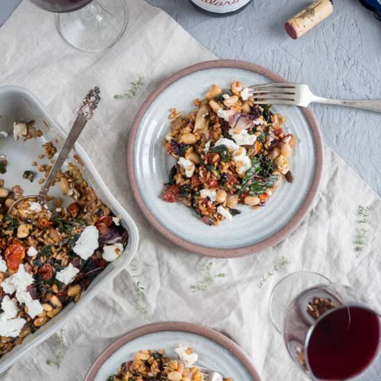 Farro with Radicchio and Chard