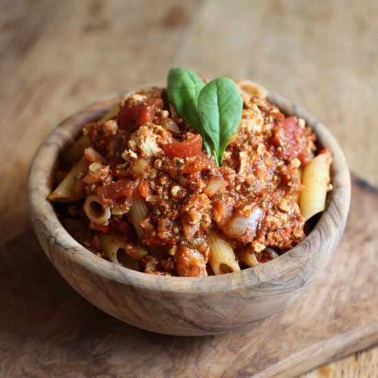 Smoky Tofu Bolognese