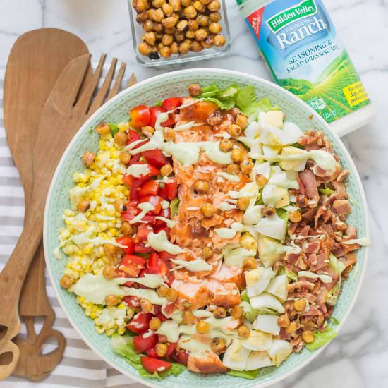 BBQ Salmon Cobb Salad