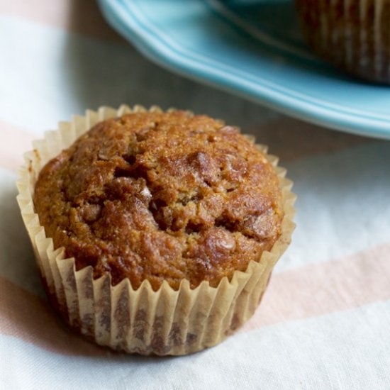 Whole Wheat Cinnamon Chip Muffins