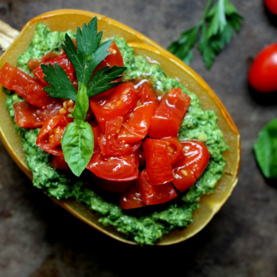 Spaghetti Squash with Pesto