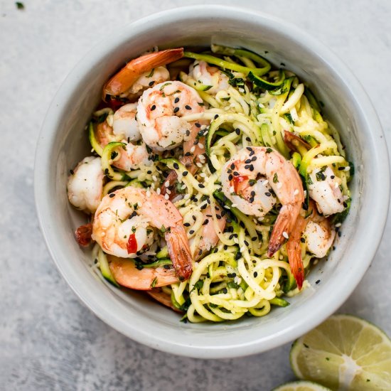 Sweet Chili Shrimp Zoodles