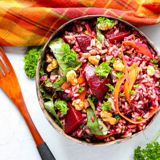 Wild Rice Salad with Roasted Beets