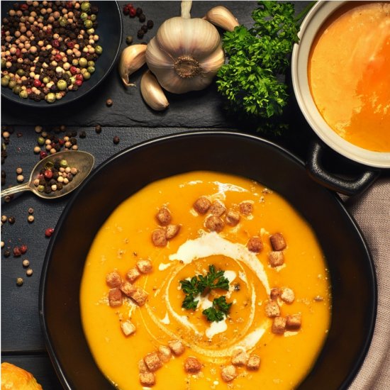 Oil-Free Pumpkin Curry Soup