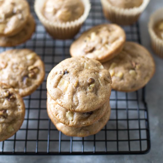 Spice Apple Walnut Muffin Tops