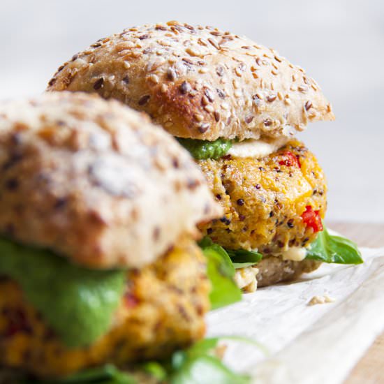 Pumpkin Quinoa Burgers