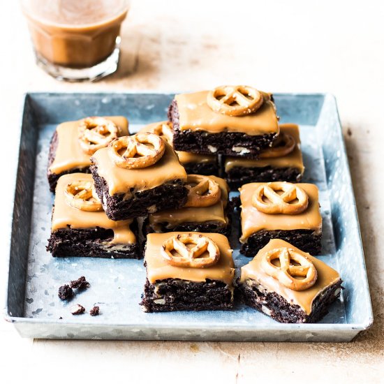 Pretzel Caramel Pecan Brownies