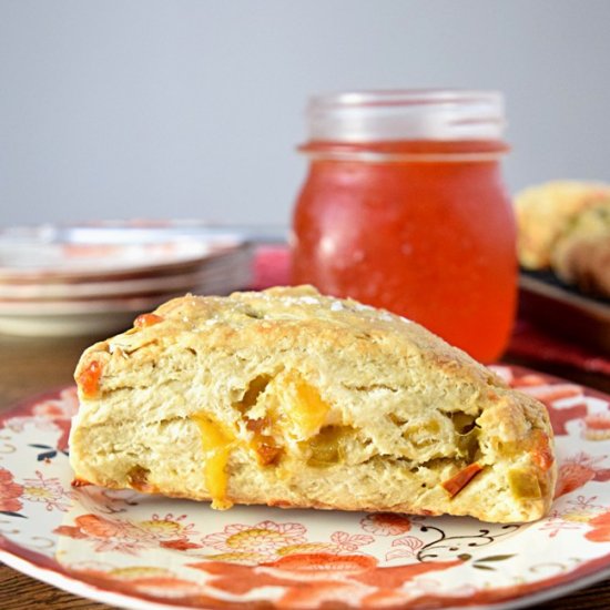 Cheddar Pepper Scones and Jelly