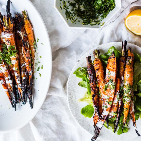 Grilled Cumin Carrots & Yogurt