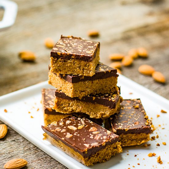 Vegan Chocolate Almond Butter Bars