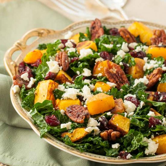 Butternut Squash Salad Cranberries