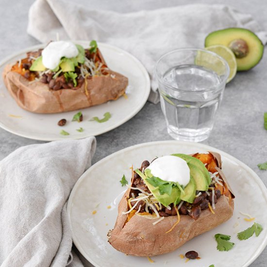 Taco Stuffed Sweet Potatoes