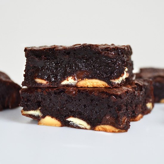 Bare Bottomed Flourless Brownies