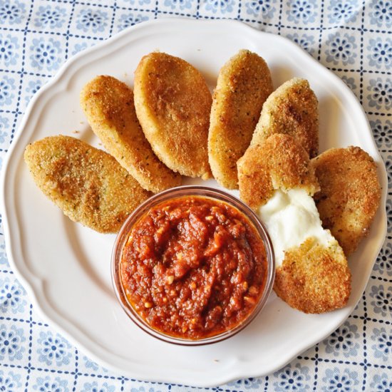 Homemade Fried Mozzarella Patties