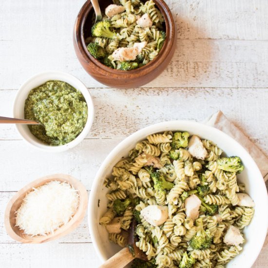 Homemade Pesto + Broccoli Pasta