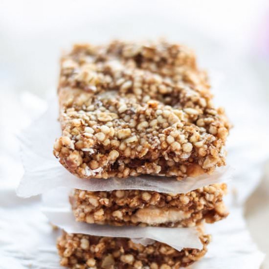 Homemade vegan Apple Granola Bars