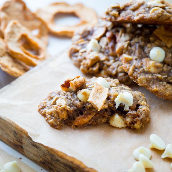 Apple Walnut Oatmeal Cookies