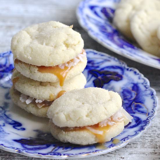 Coconut Caramel Sandwich Cookies