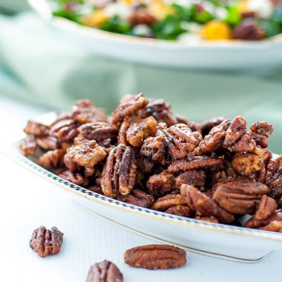 20 Minute Caramel Spiced Pecans