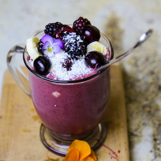 Easy Orange Berry Acai Bowl