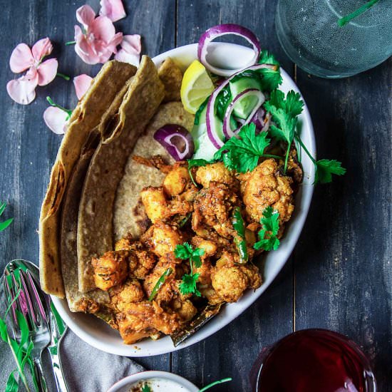 Dhaba Style Dry Aloo Gobi Sabji