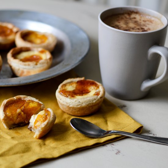 Orange Caramel Portuguese Tarts