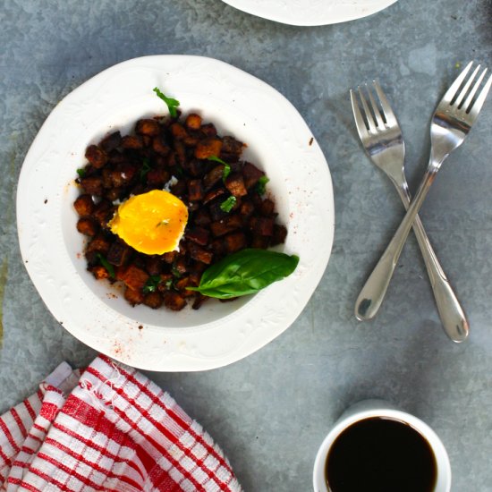 Spice Crusted Sweet Potato Cubes